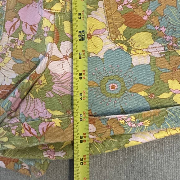 Show Me Your MuMu XS Denim Floral Boho Cannon Romper Groovy Blooms Extra Small - Picture 12 of 13